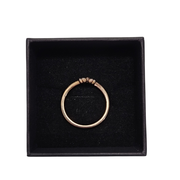 Pandora Rose Gold Chevron CZ Ring Size 56 US 7.5 - Picture 4 of 5